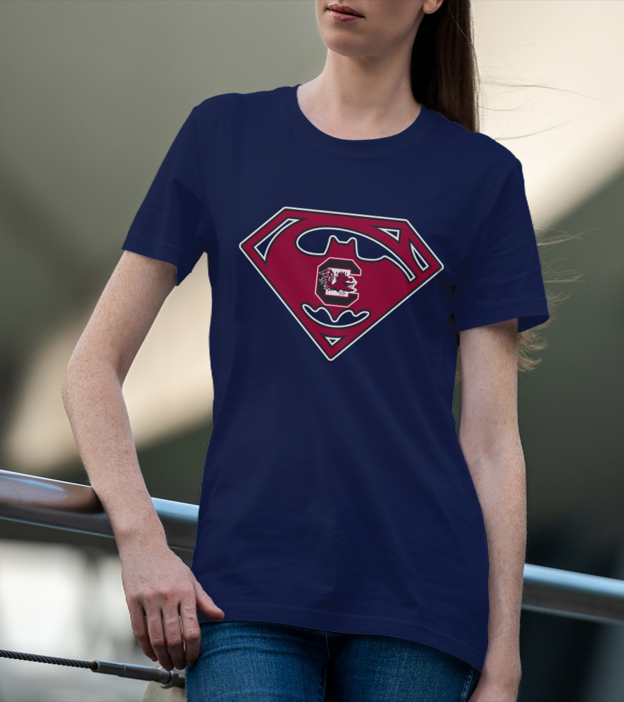 Superhero Shield South Carolina Gamecocks T-Shirt