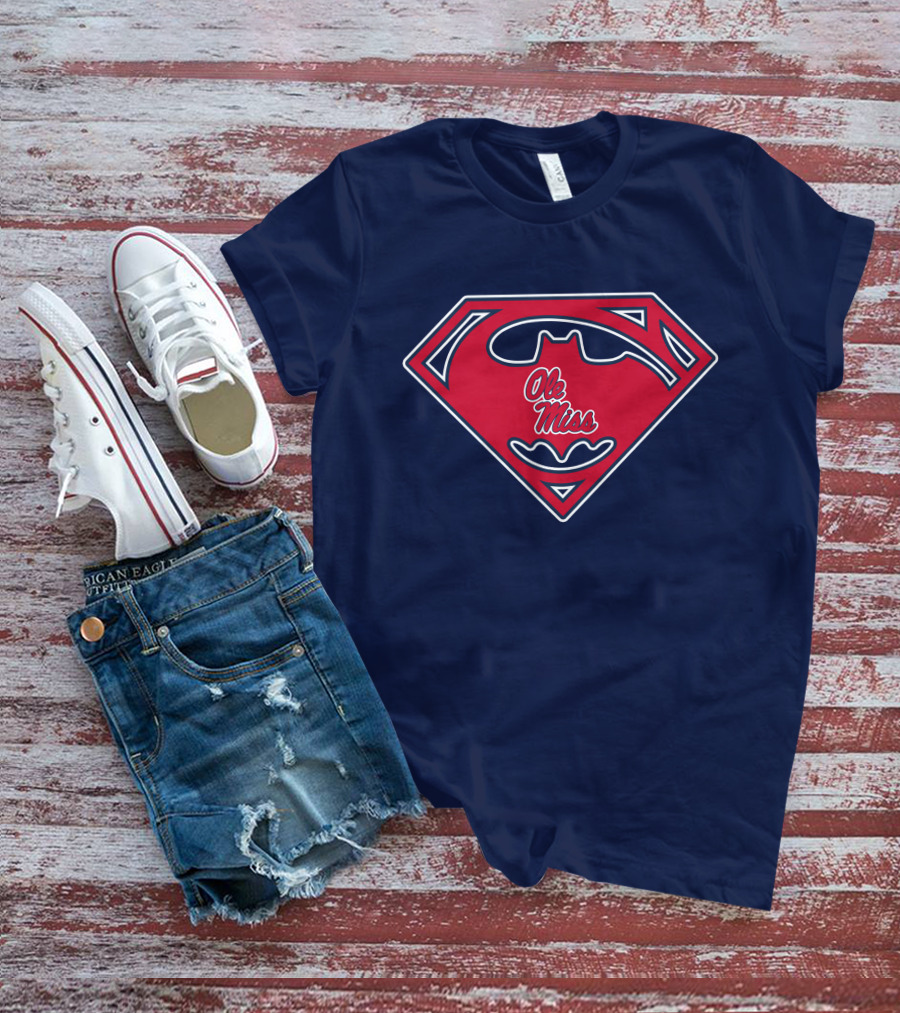 Ole Miss Rebels Superman Batman Mashup T-Shirt