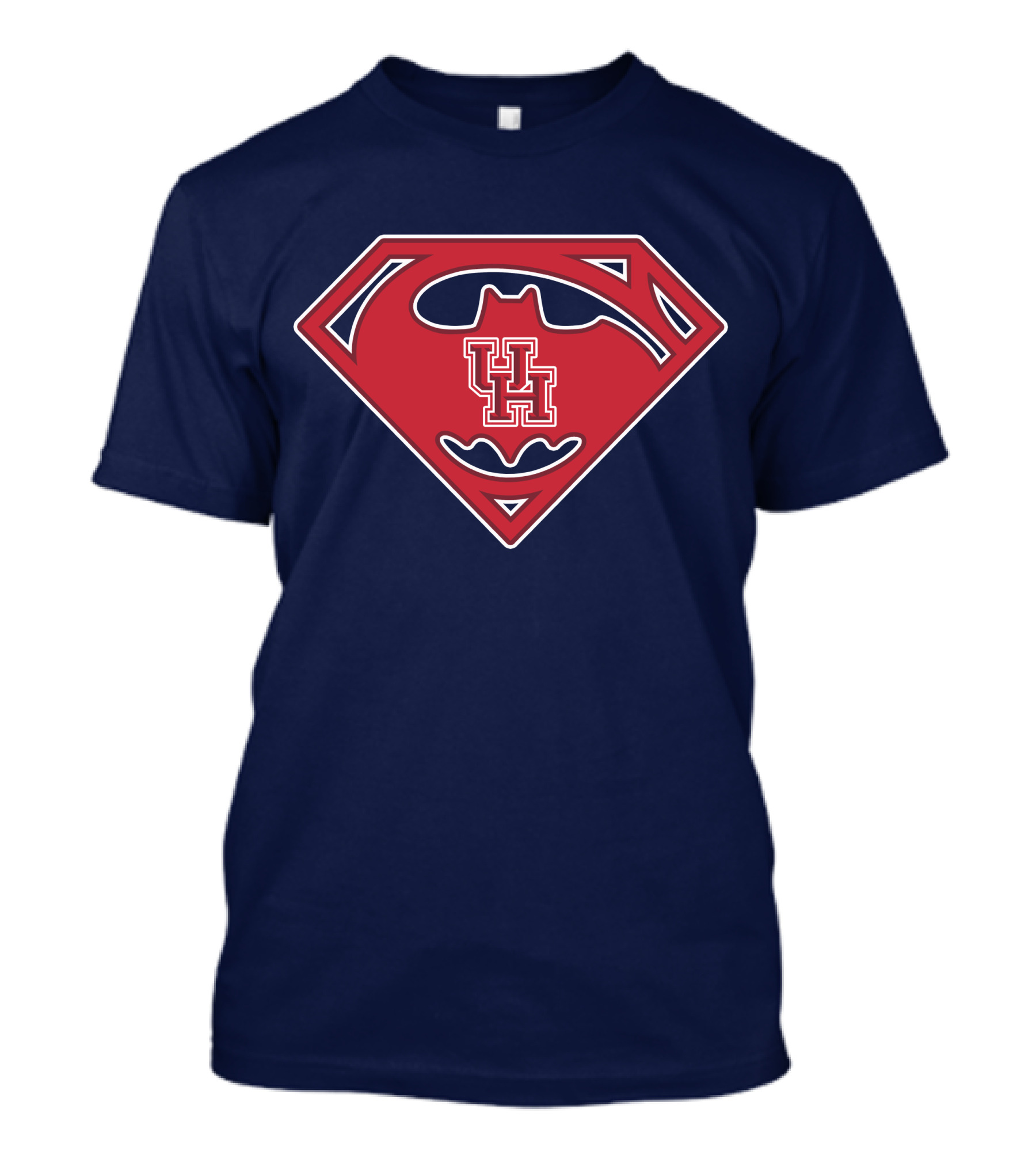 Houston Cougars Uh Logo Fusion With Superhero T-Shirt
