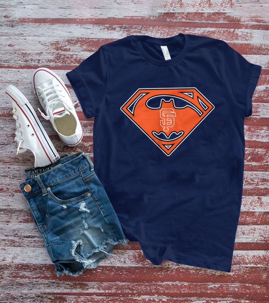 San Francisco Giants Superman Batman T-Shirt