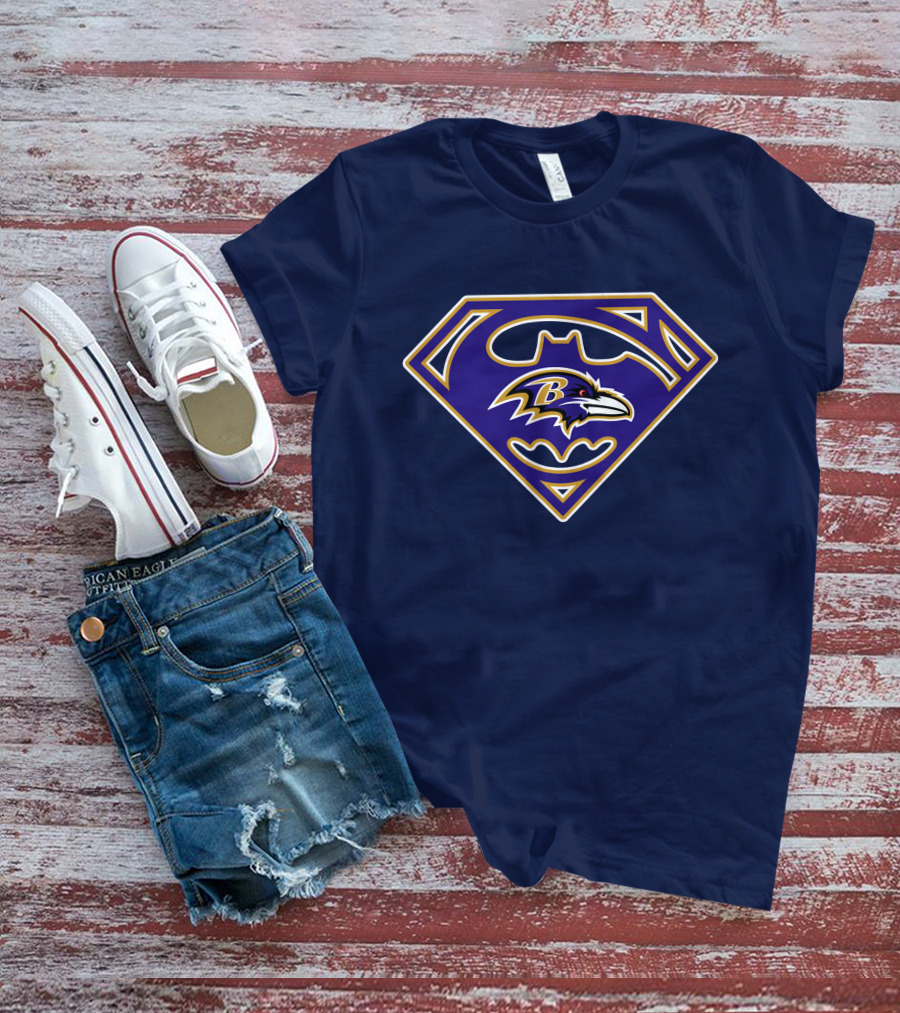 Baltimore Ravens Superhero Emblem 247 T-Shirt
