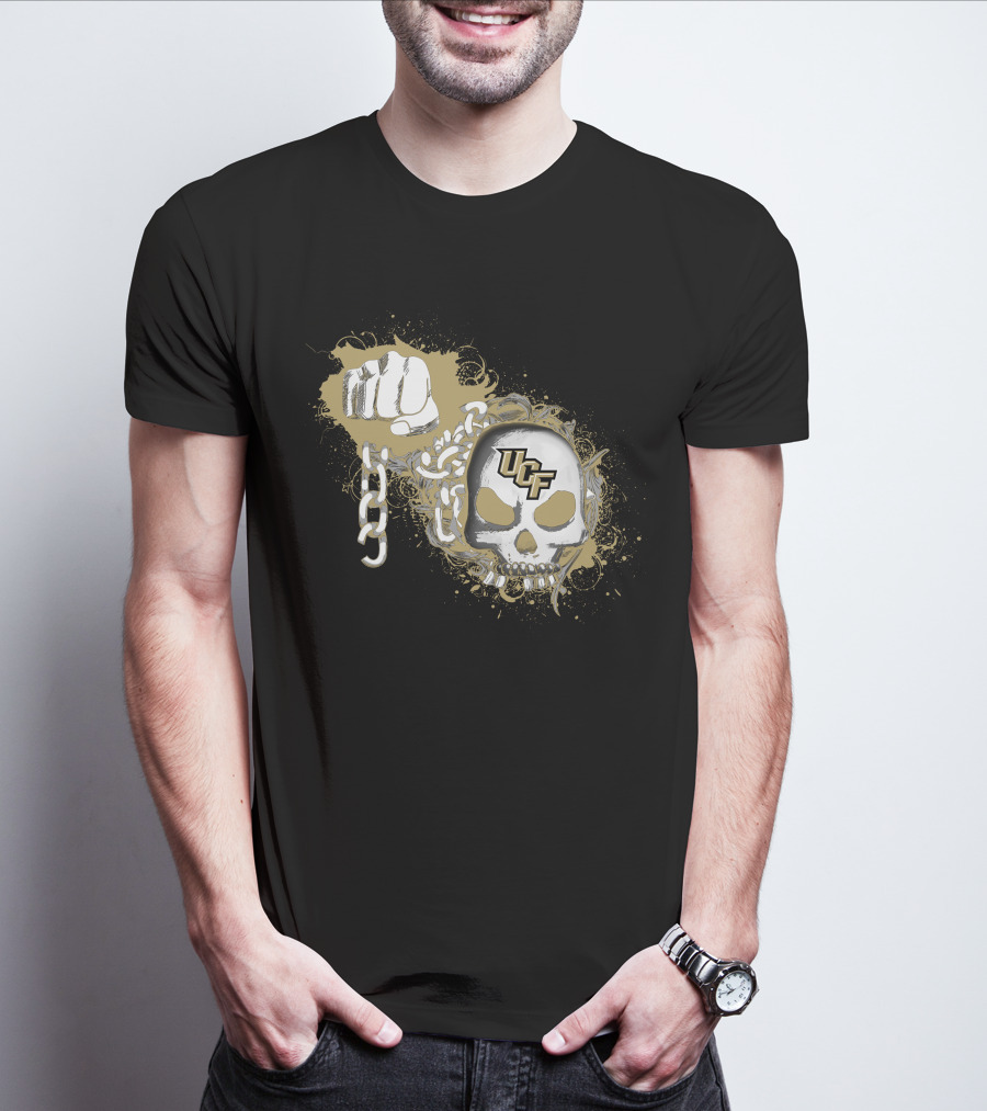 Ucf Knights Skull And Chain Fist T-Shirt