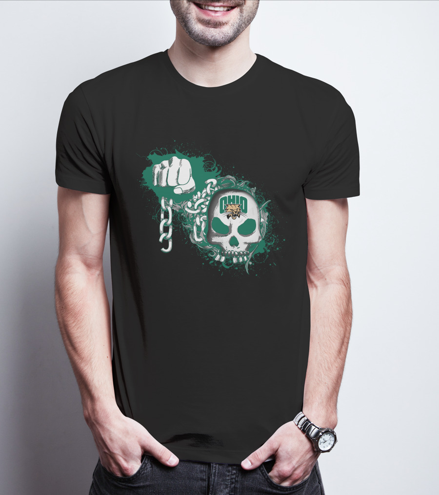 Ohio Bobcats Skull And Chains T-Shirt