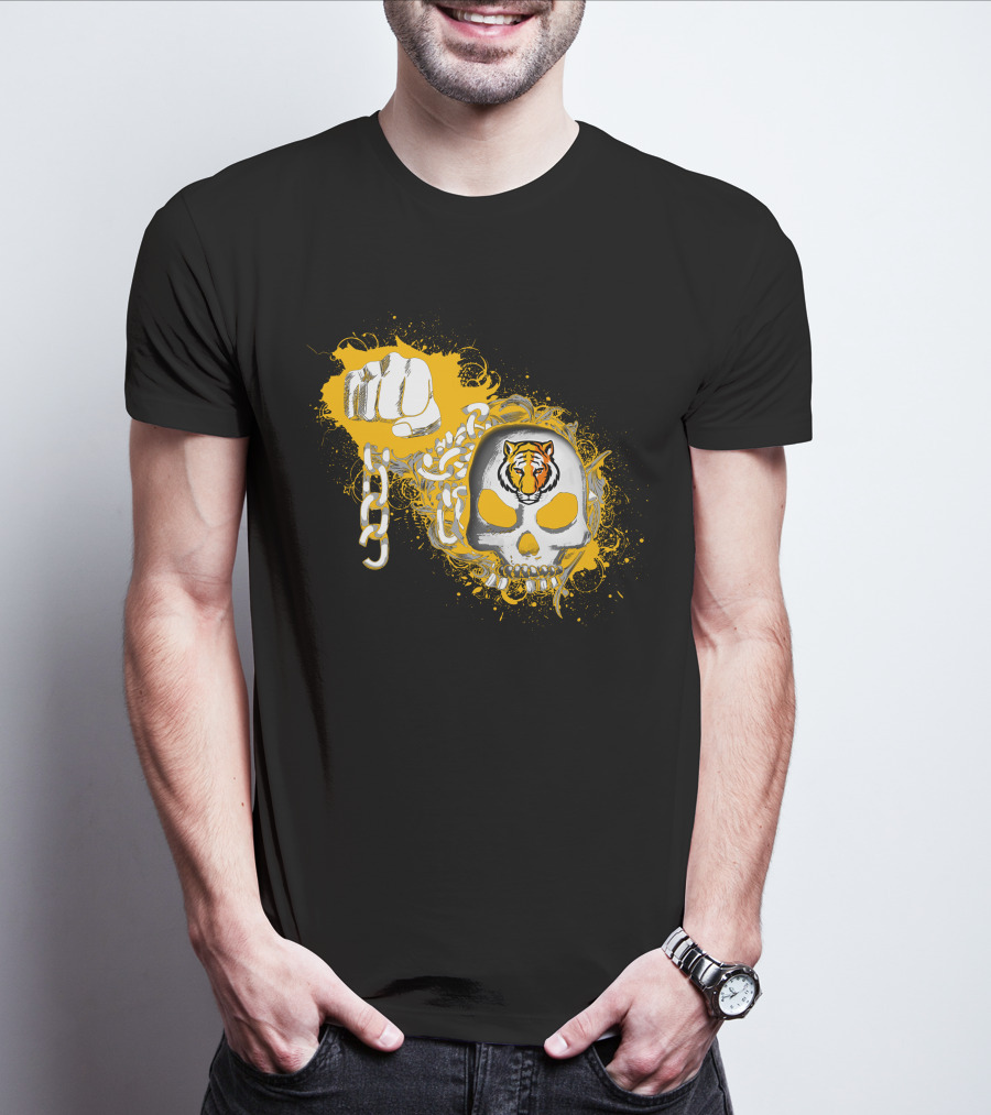 Depauw Tigers Skull And Chain T-Shirt