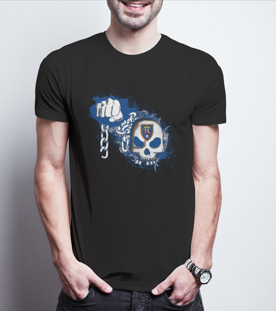 Real Salt Lake Skull With Chain T-Shirt