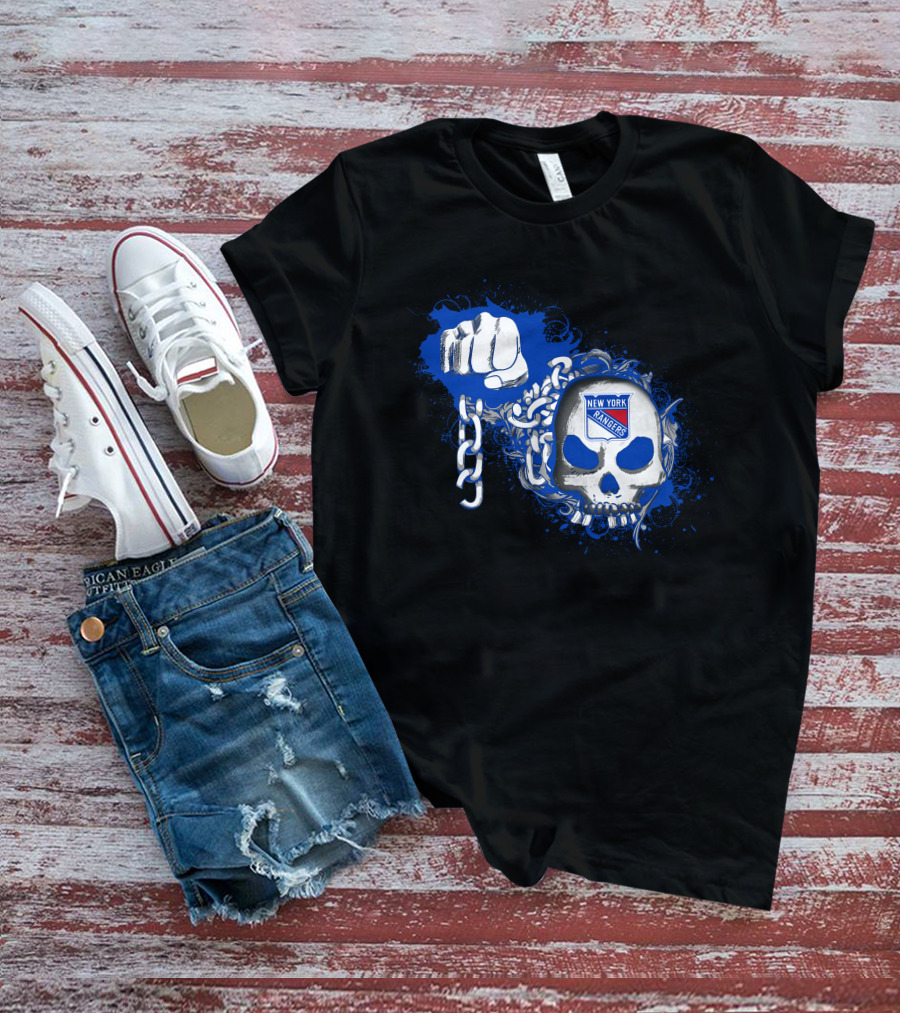 New York Rangers Skull And Chains T-Shirt