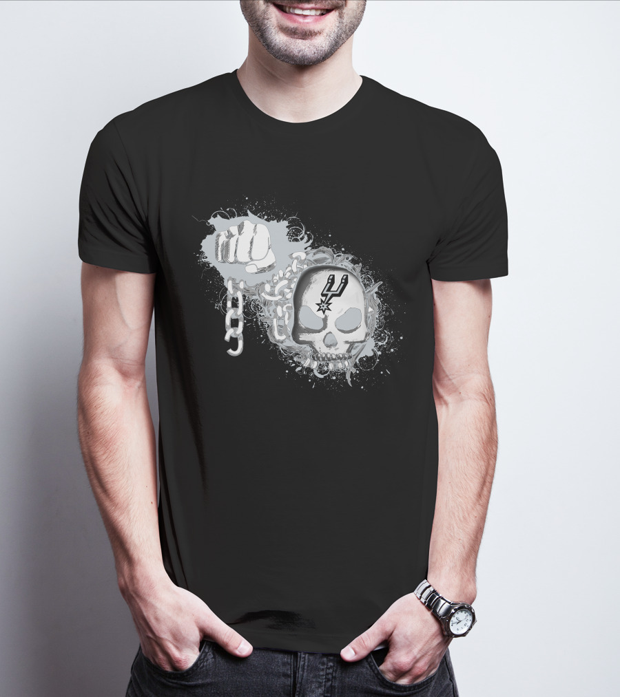 San Antonio Spurs Skull And Fist 196 T-Shirt