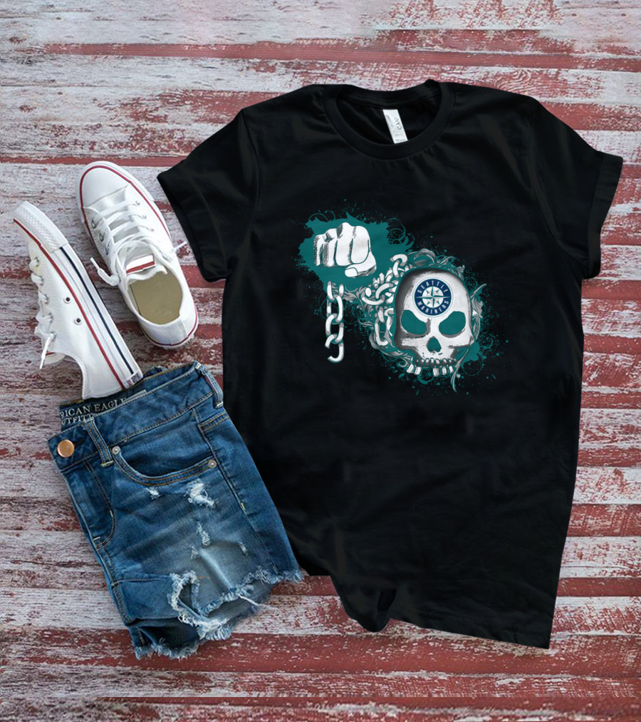 Seattle Mariners Skull Chain Fist T-Shirt