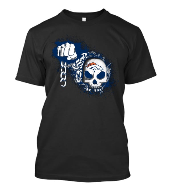 Denver Broncos Skull Chain T-Shirt
