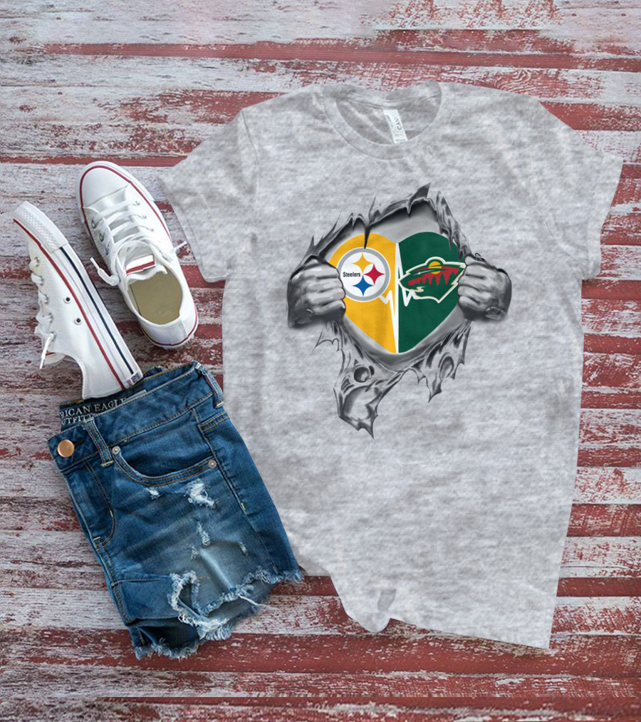 Steelers Minnesota Wild Heart T-Shirt