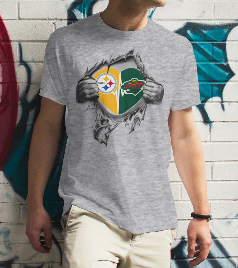 Steelers Minnesota Wild Heart T-Shirt