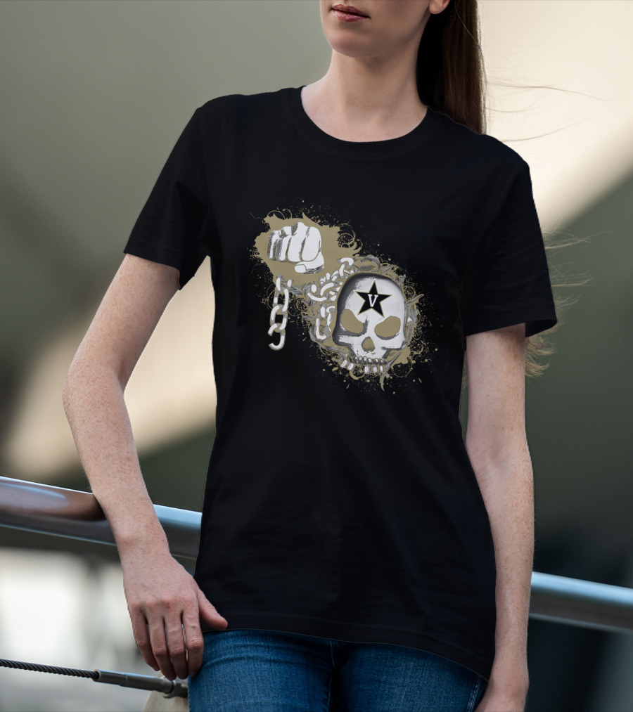 Vanderbilt Commodores Skull And Fist With Star T-Shirt