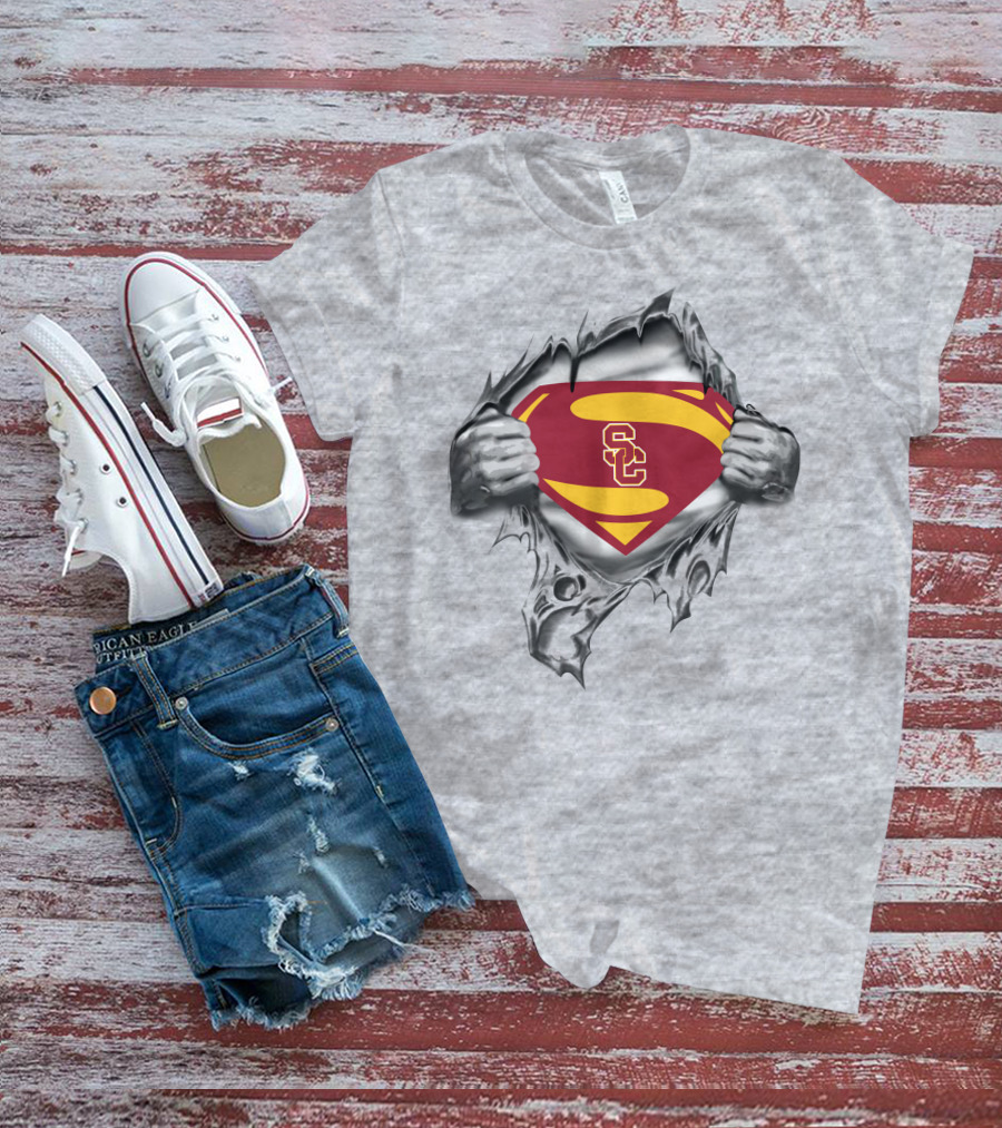Usc Trojans Superman Logo Tearaway T-Shirt