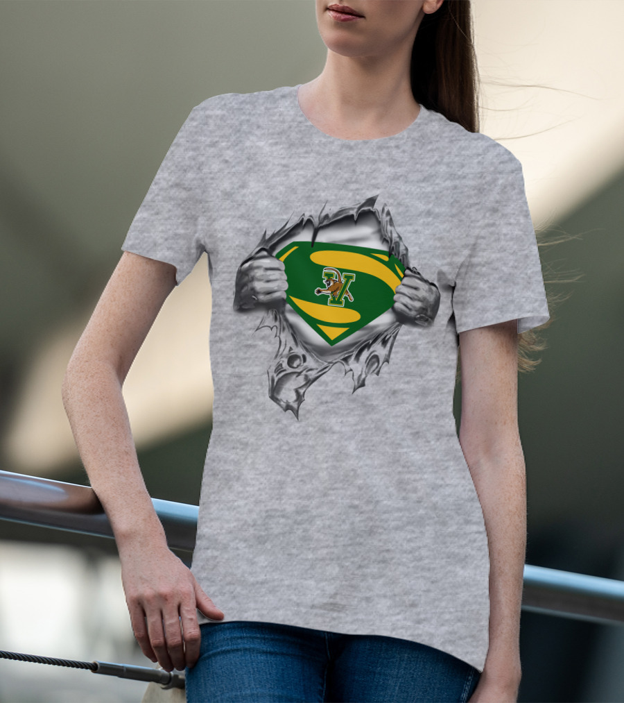 Vermont Catamounts Superman Logo Tear Open T-Shirt