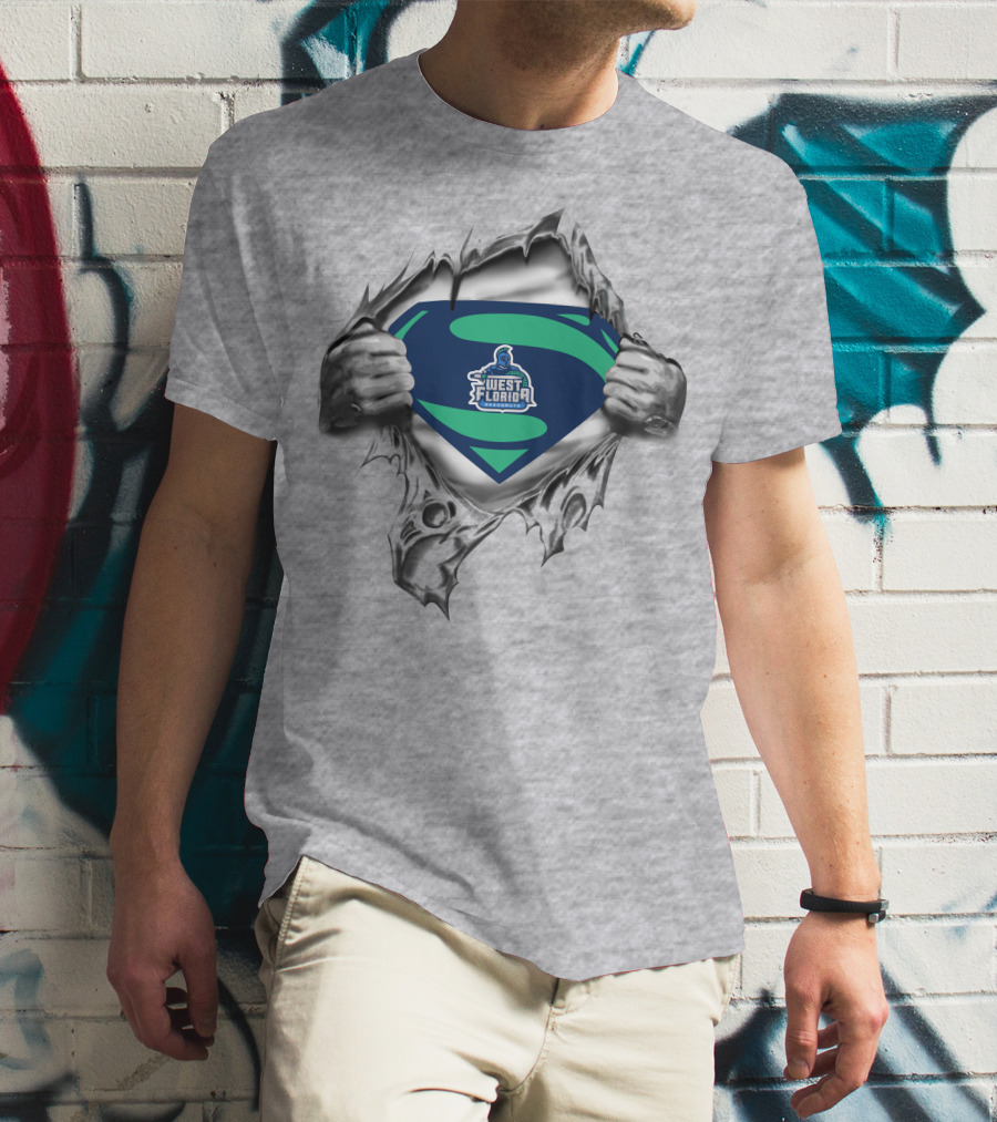 West Florida Argonauts Superman Logo Shield Breakthrough T-Shirt