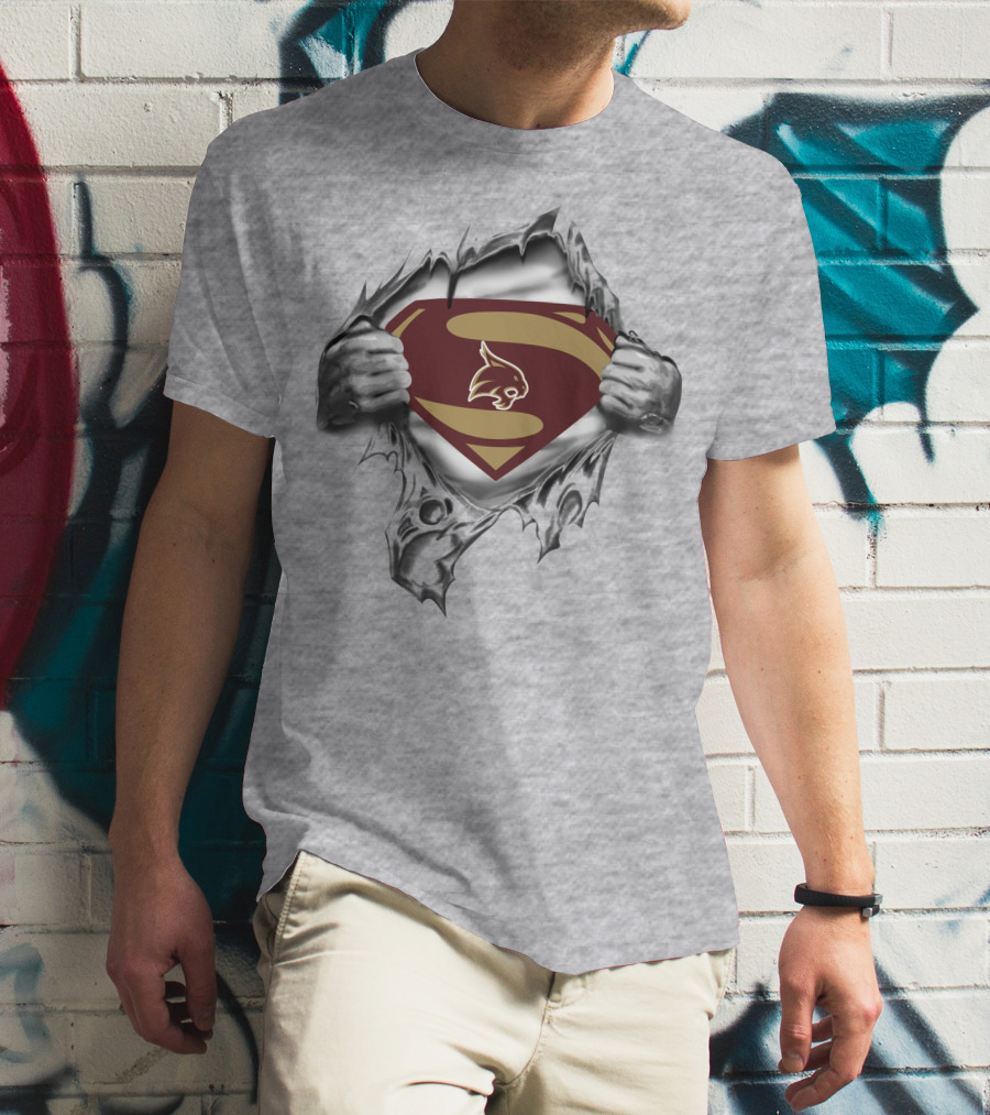 Texas State Bobcats Superman Chest Logo Revealed T-Shirt