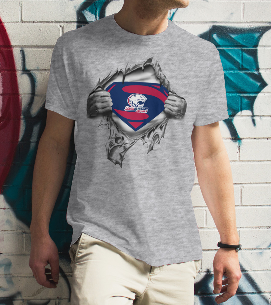 South Alabama Jaguars Superman Logo Burst T-Shirt