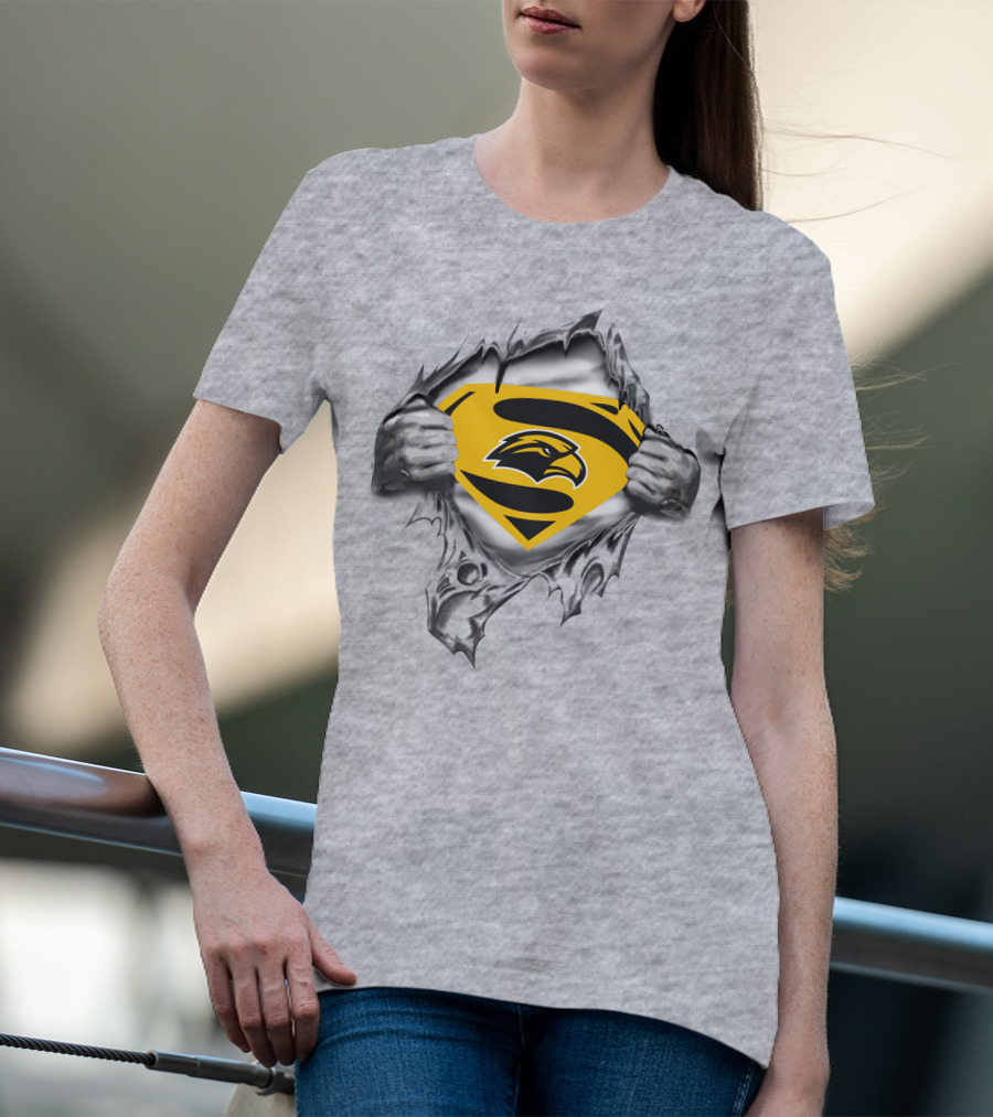 Southern Mississippi Golden Eagles Superman Logo Mashup T-Shirt