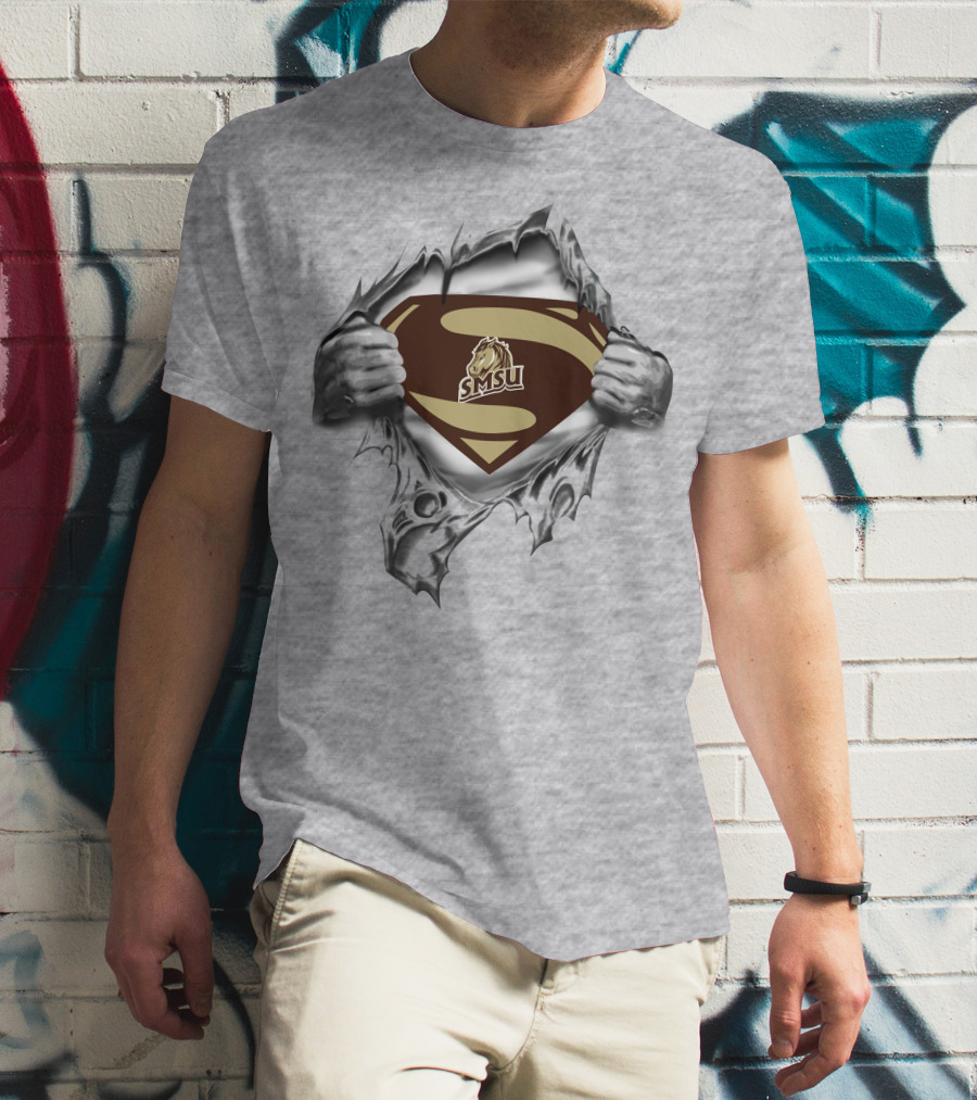 Smsu Mustangs Superman T-Shirt