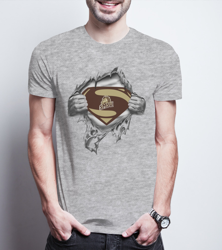 Smsu Mustangs Superman T-Shirt