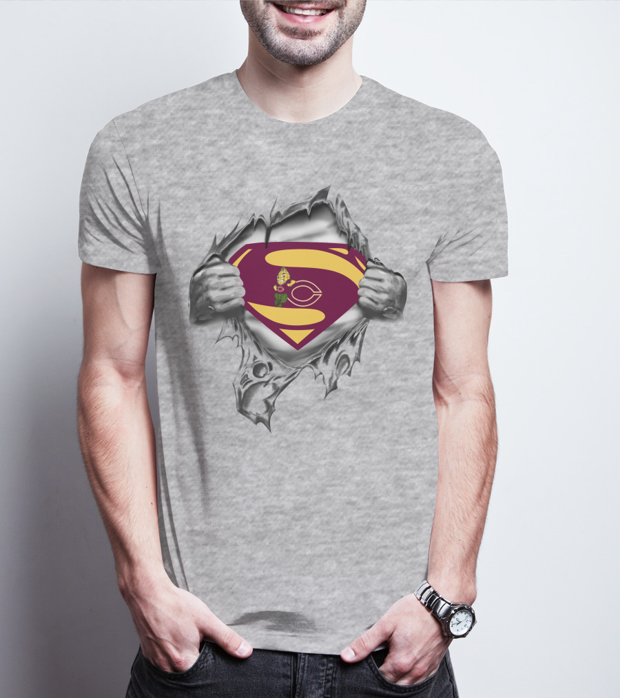 Moorhead Cobbers Superman Logo Rip T-Shirt