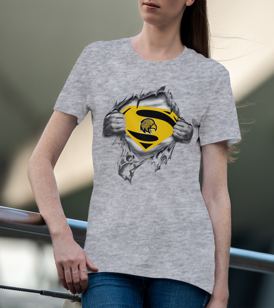 Los Angeles Golden Eagles Superman Logo Rip T-Shirt