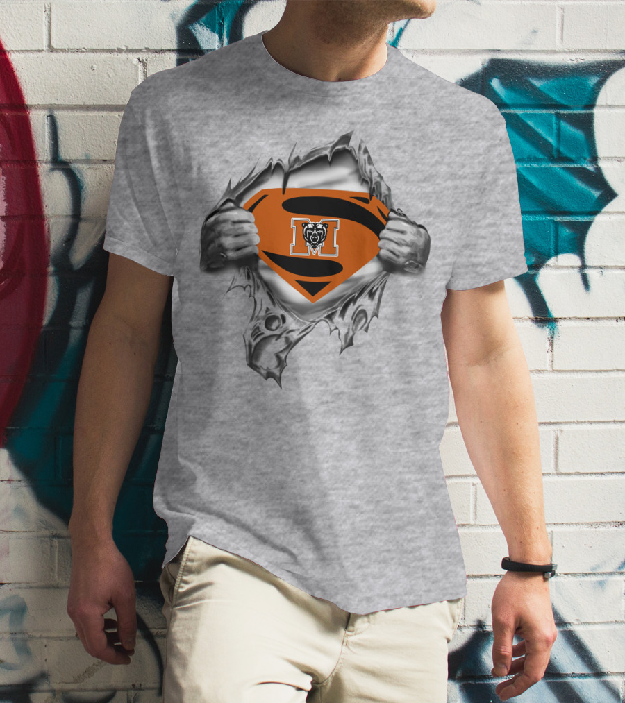 Mercer Bears Superman Logo Emblem With Iconic M And Bear T-Shirt