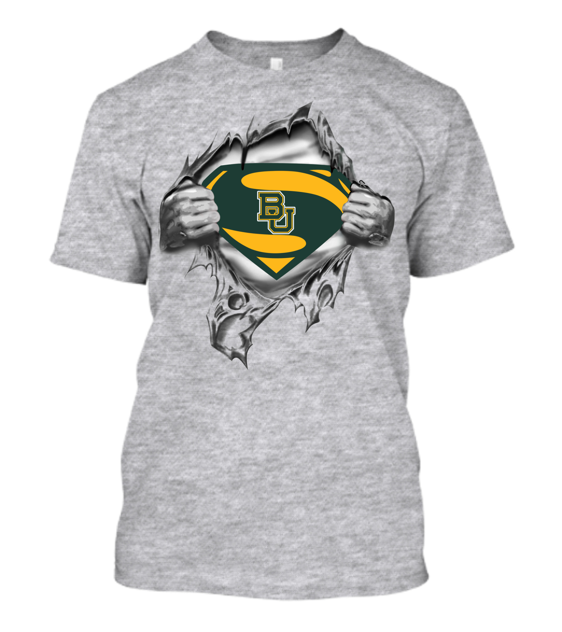 Baylor Bears Bu Superman Badge T-Shirt
