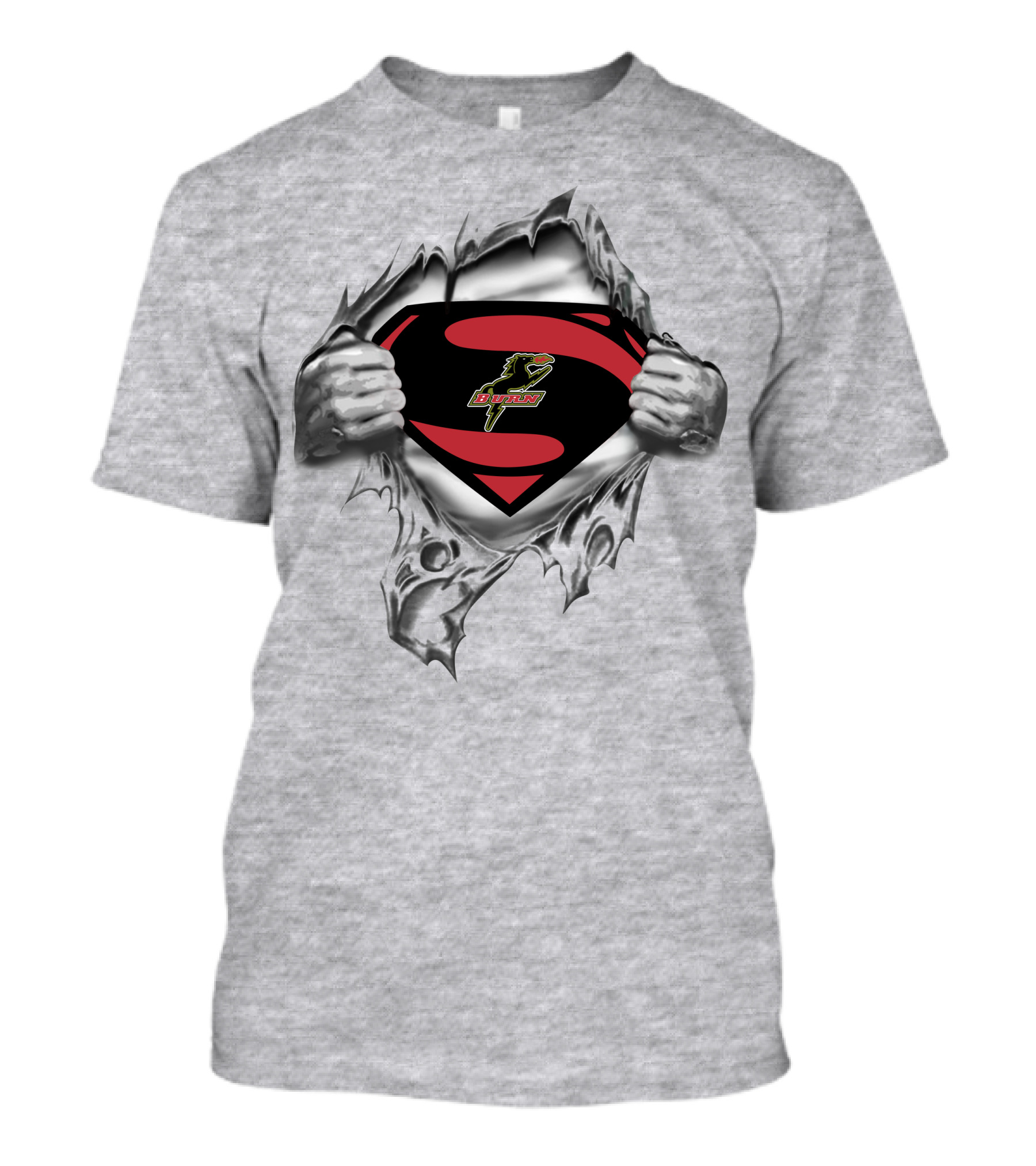 Dallas Burn Superman Logo With Torn Chest T-Shirt