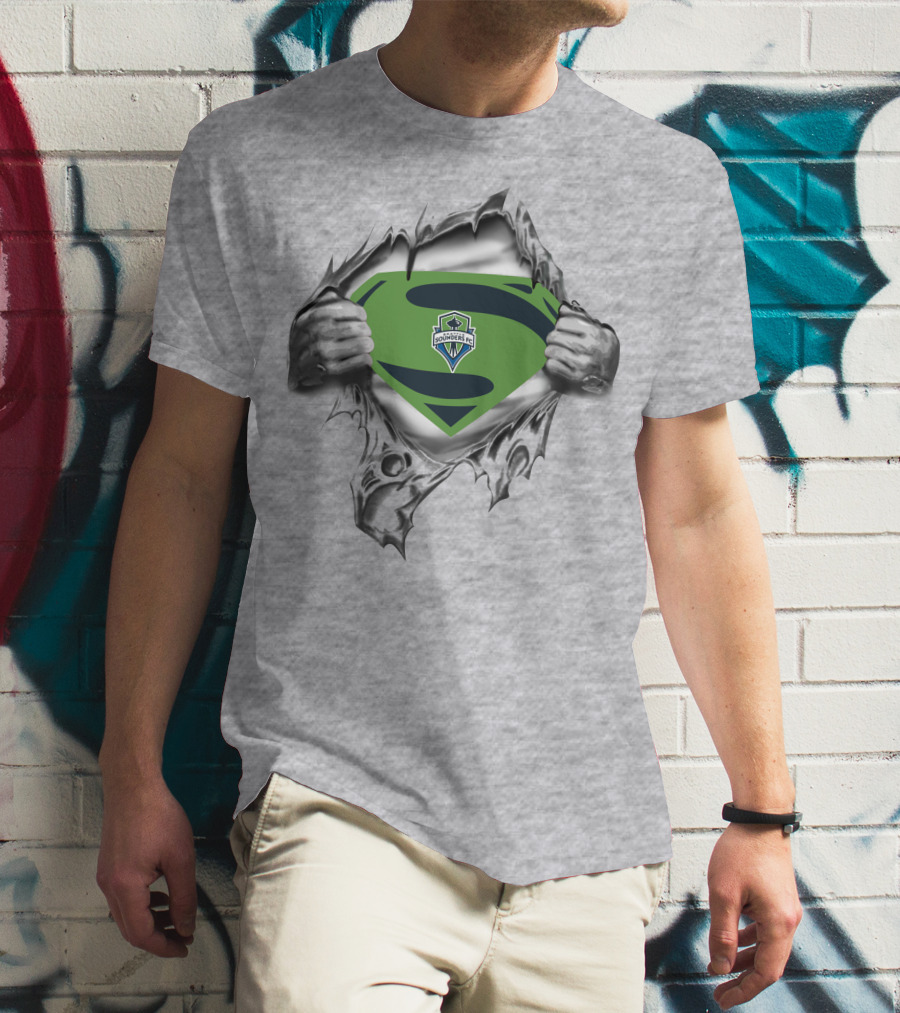Seattle Sounders Fc Superman Logo Superhero T-Shirt