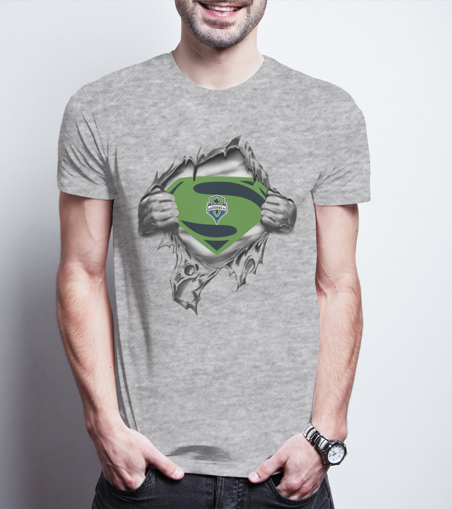 Seattle Sounders Fc Superman Logo Superhero T-Shirt