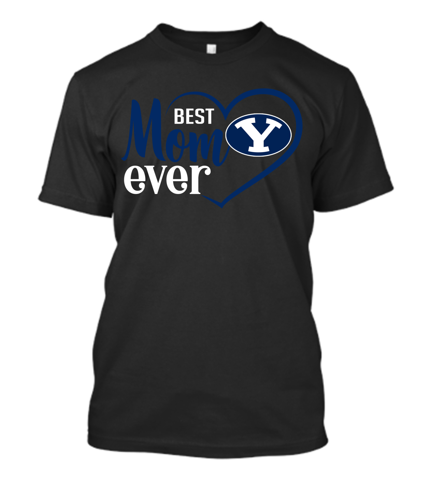 Byu Cougars Best Mom Ever Heart Y T-Shirt