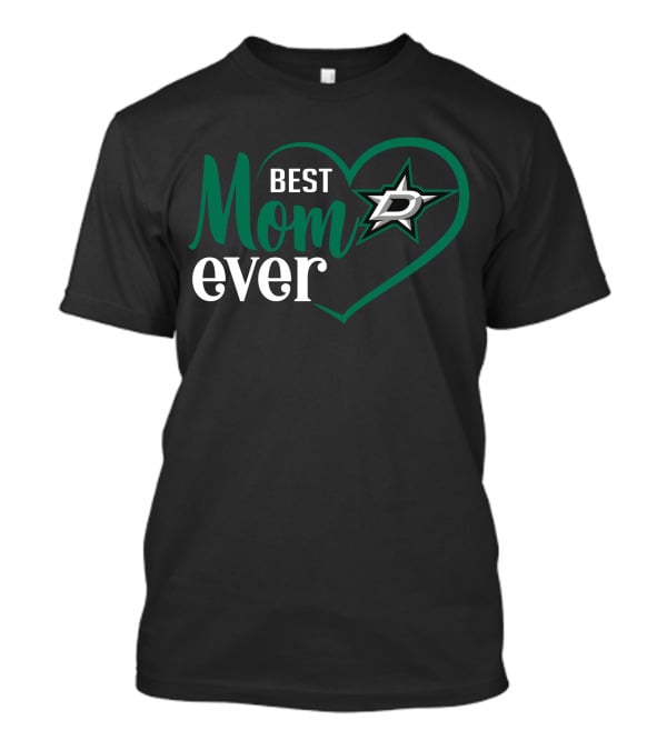 Dallas Stars Best Mom Ever Heart T-Shirt