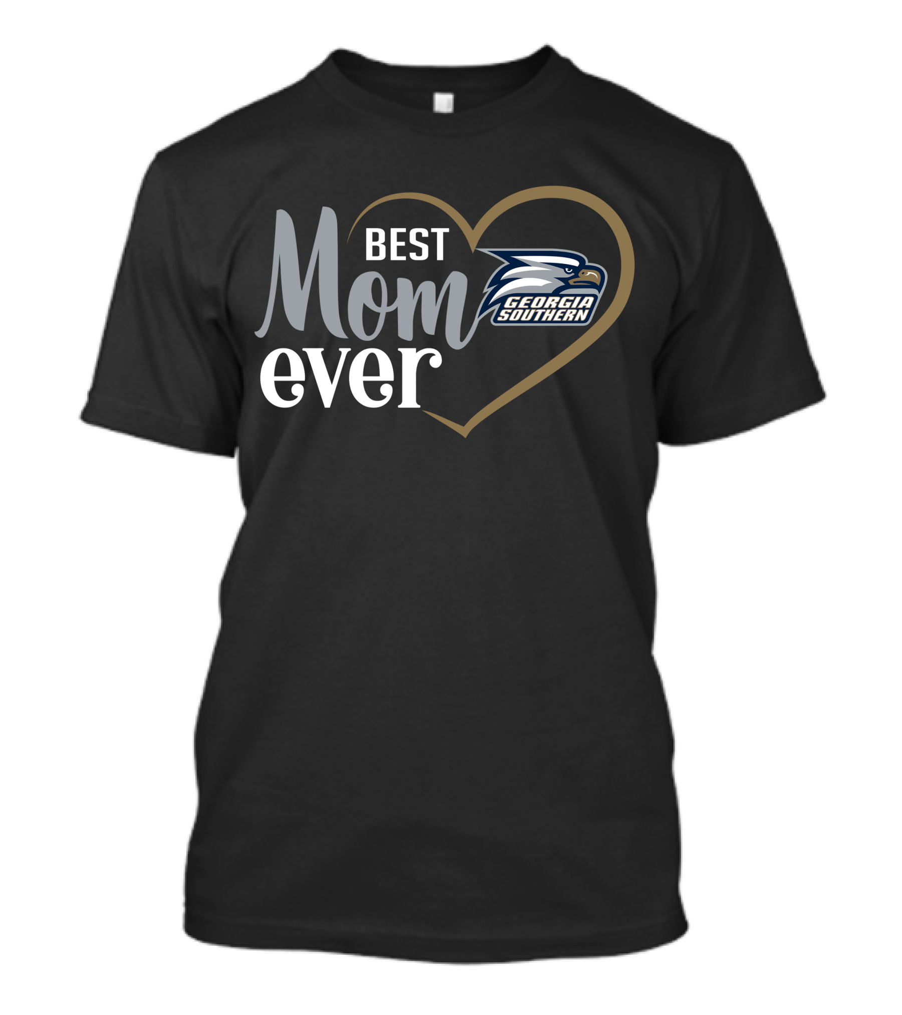 Georgia Southern Eagles Best Mom Ever Heart T-Shirt