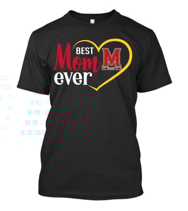 Maryland Terrapins Best Mom Ever Heart T-Shirt