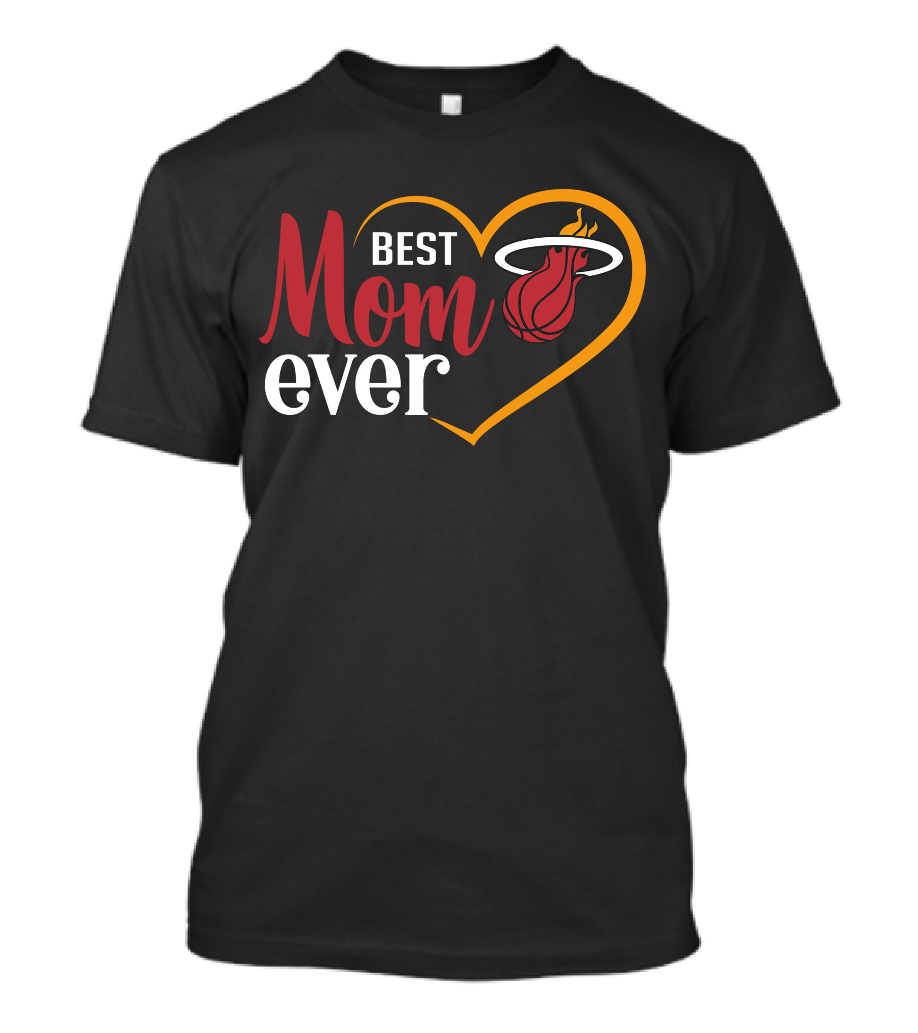 Miami Heat Best Mom Ever Heart Basketball T-Shirt