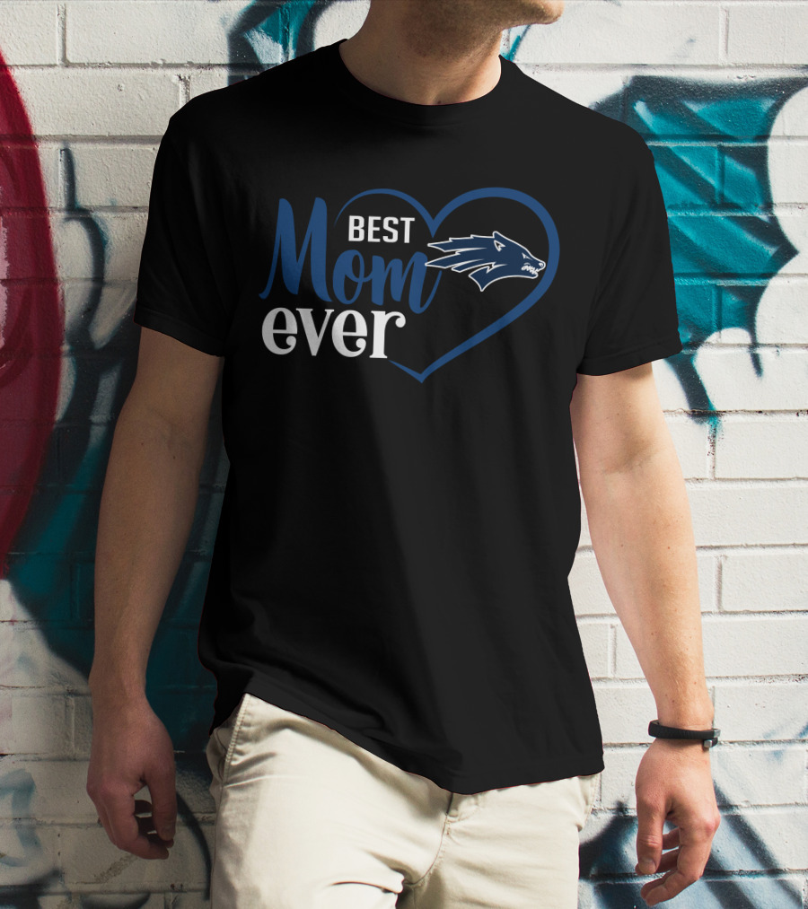 Nevada Wolf Pack Best Mom Ever Heart T-Shirt
