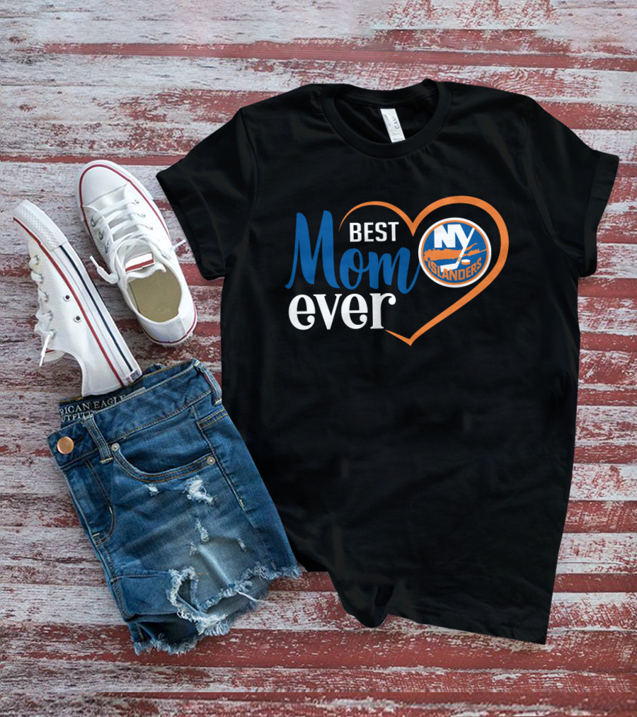 New York Islanders Best Mom Ever Heart T-Shirt