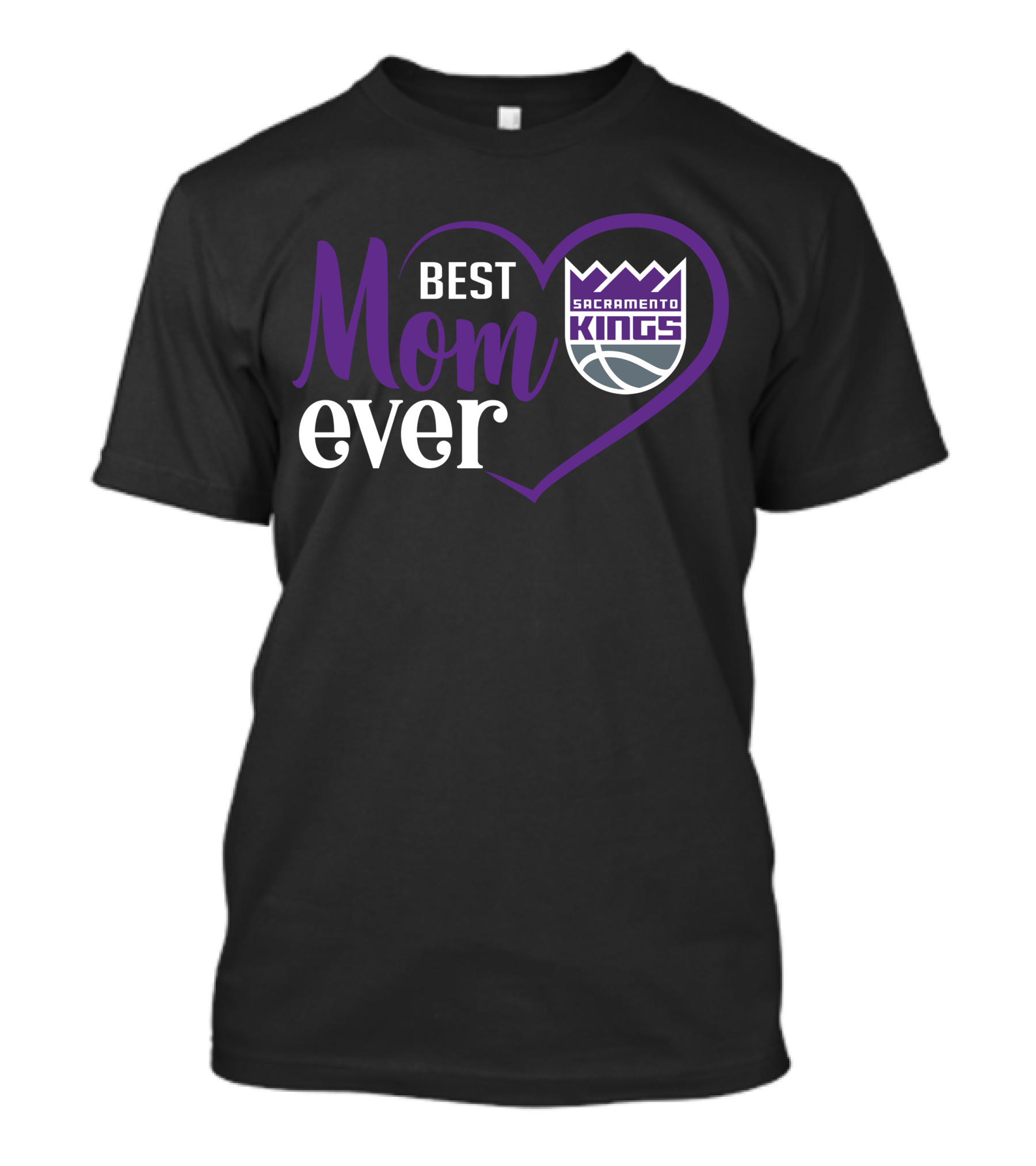 Sacramento Kings Best Mom Ever Heart T-Shirt
