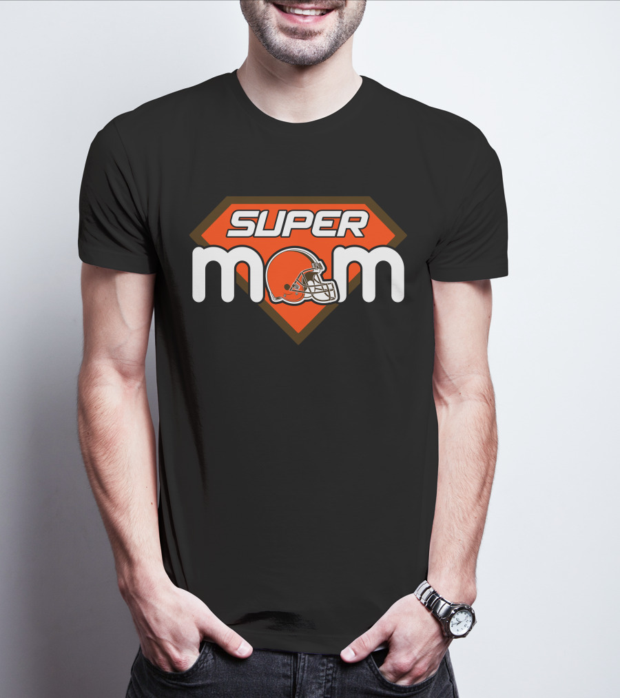 Super Mom Cleveland Browns Football Helmet T-Shirt