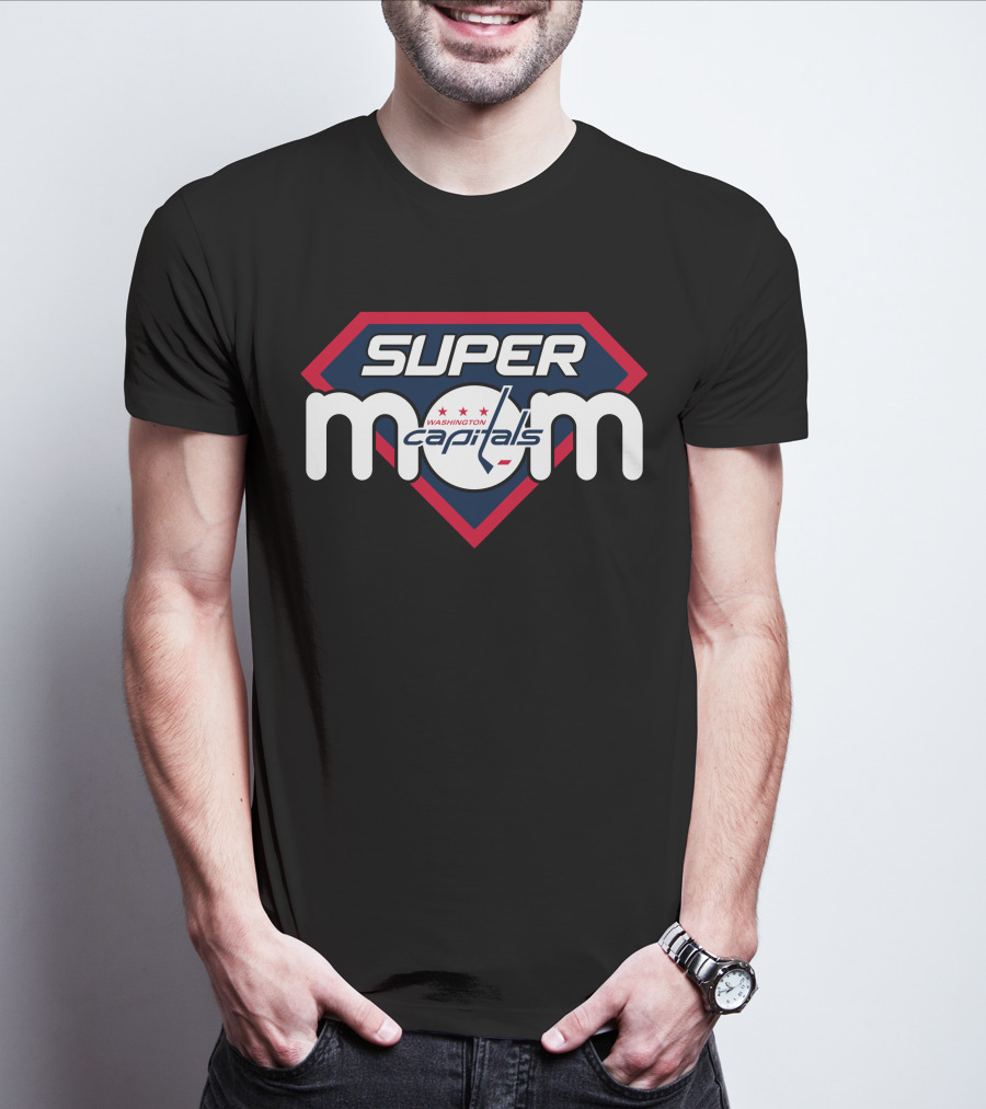 Super Mom Washington Capitals Logo Hockey Fan Merchandise T-Shirt