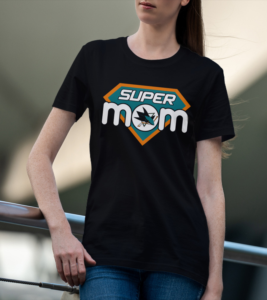 San Jose Sharks Super Mom Hero T-Shirt