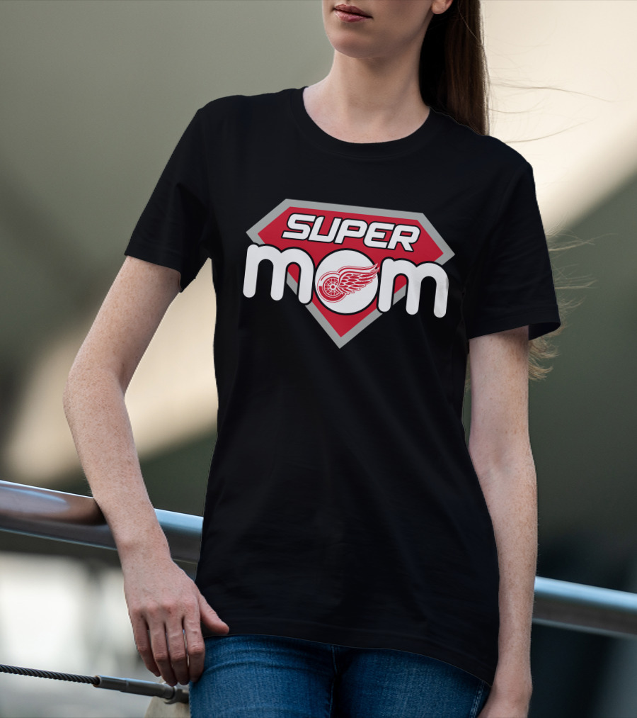 Detroit Red Wings Super Mom Hero T-Shirt