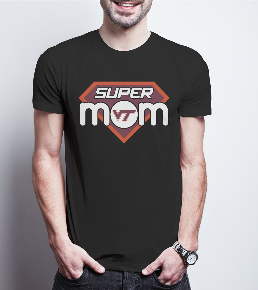 Virginia Tech Hokies Super Mom Vt T-Shirt