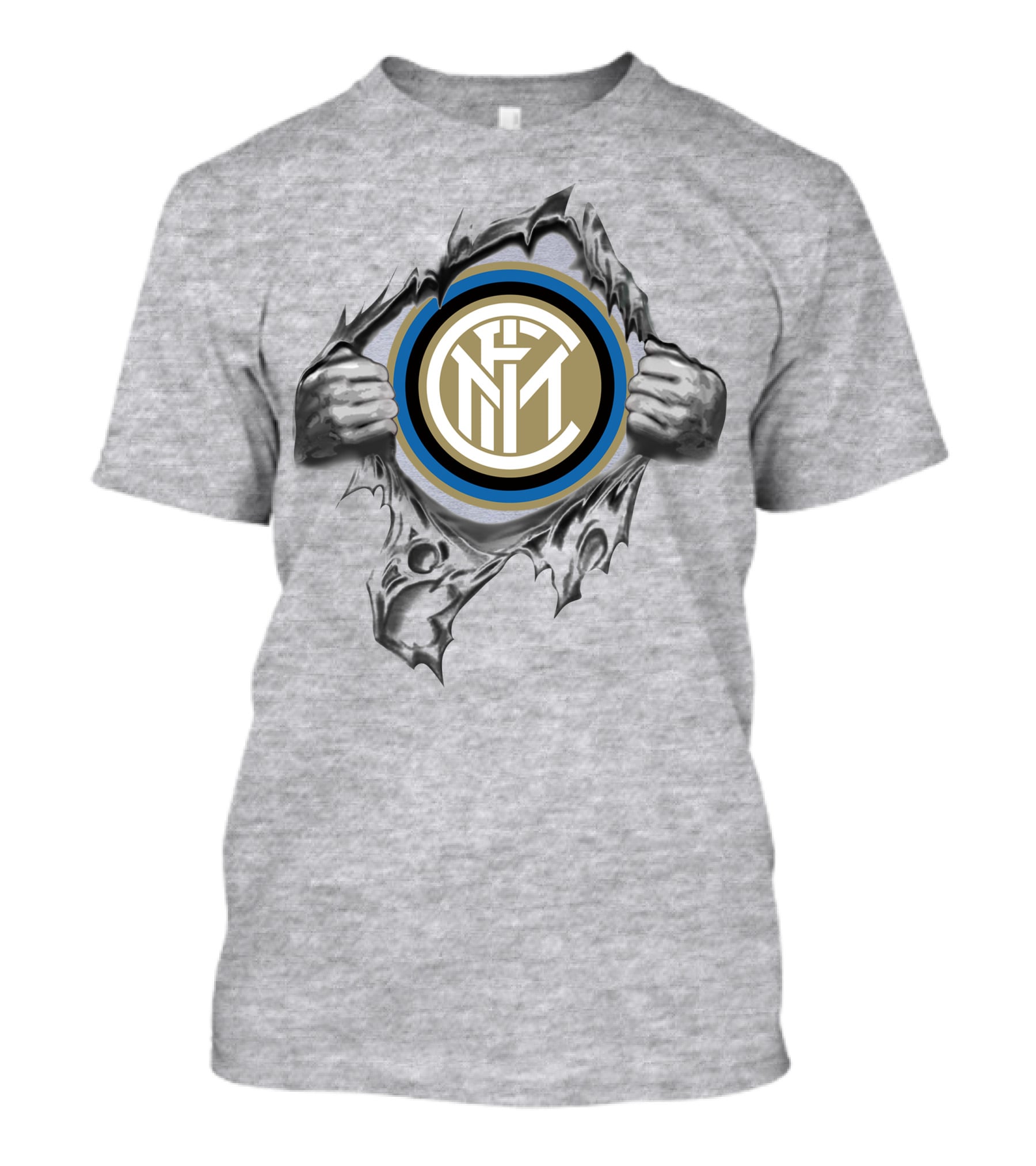 Inter Milan Super Fan 296 Iconic Club Logo Tear T-Shirt