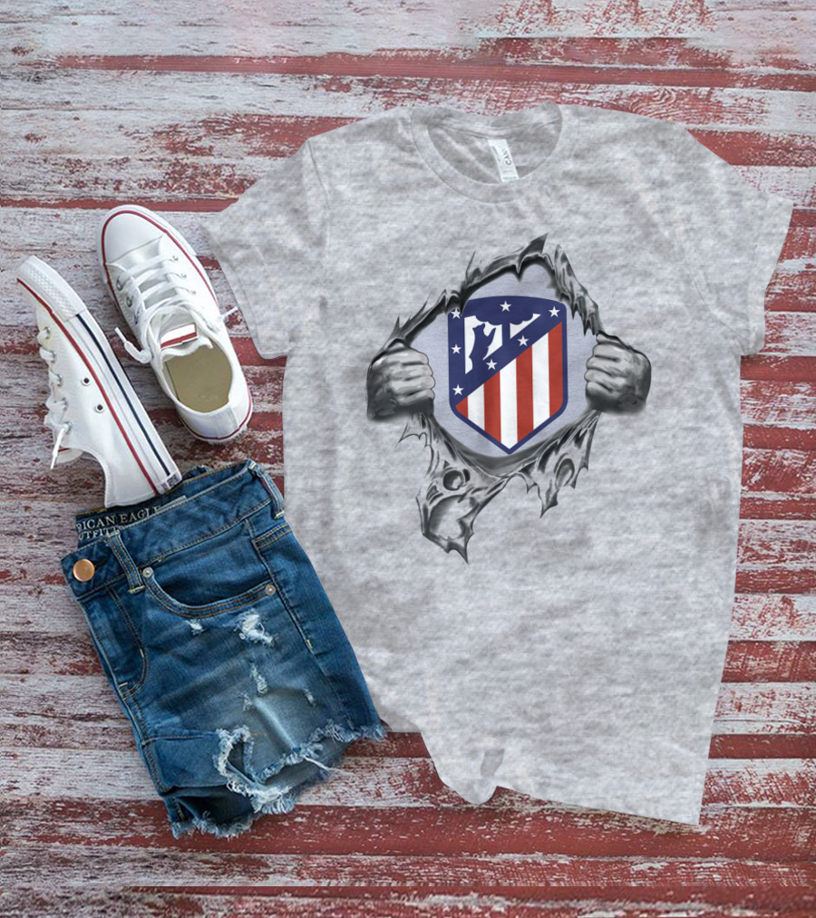 Atletico Madrid Super Fan Crest Tear T-Shirt