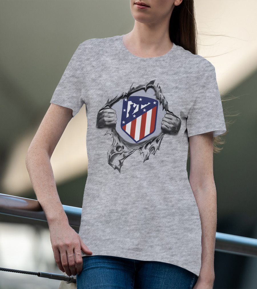 Atletico Madrid Super Fan Crest Tear T-Shirt