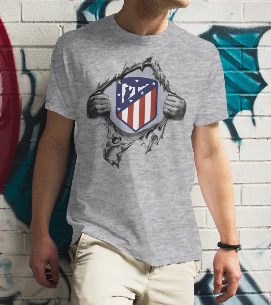 Atletico Madrid Super Fan Crest Tear T-Shirt