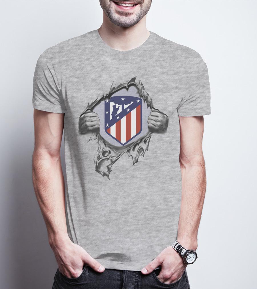 Atletico Madrid Super Fan Crest Tear T-Shirt