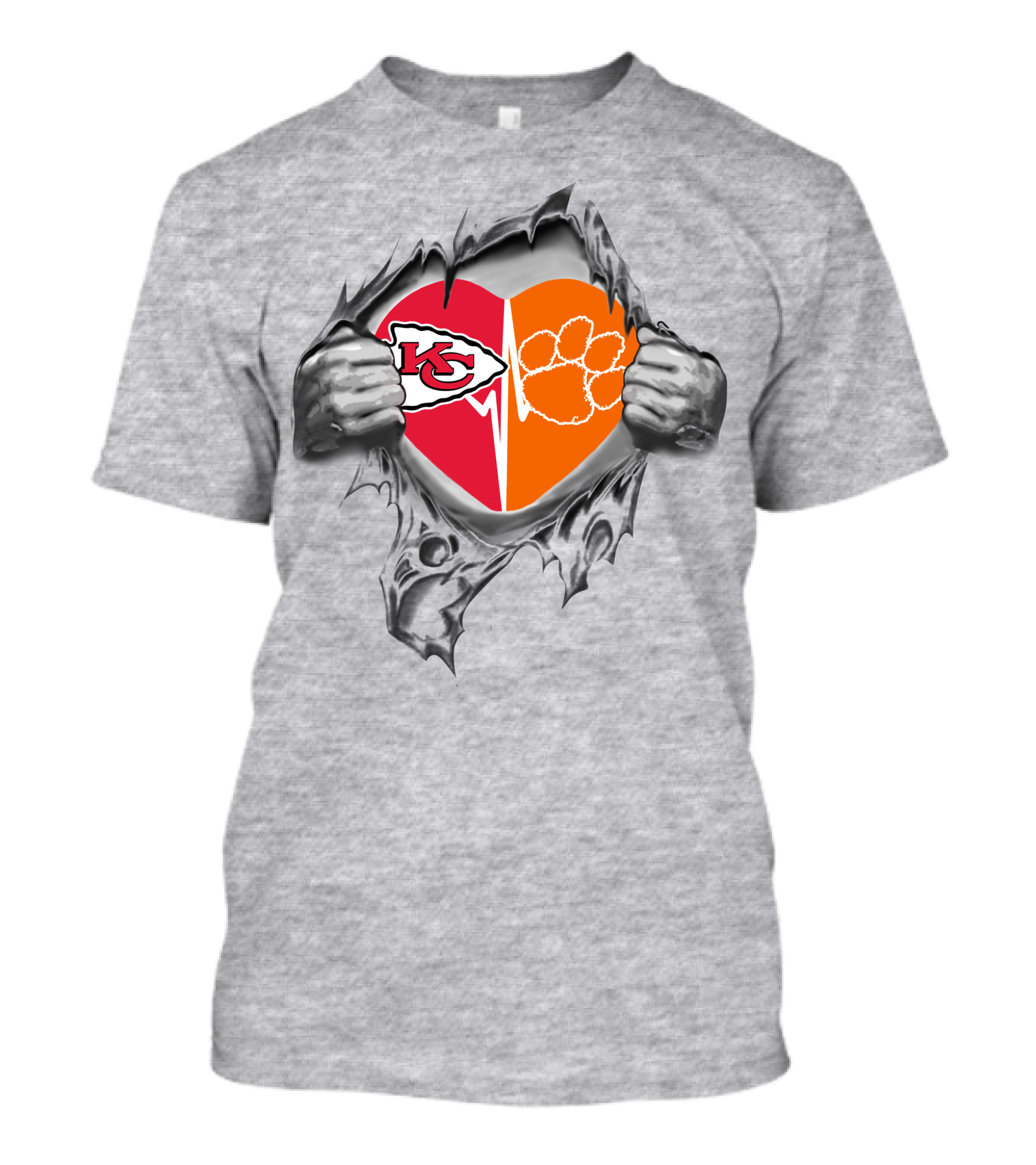 Chiefs Kansas City Heart Clemson Tigers It's In My Heart T-Shirt